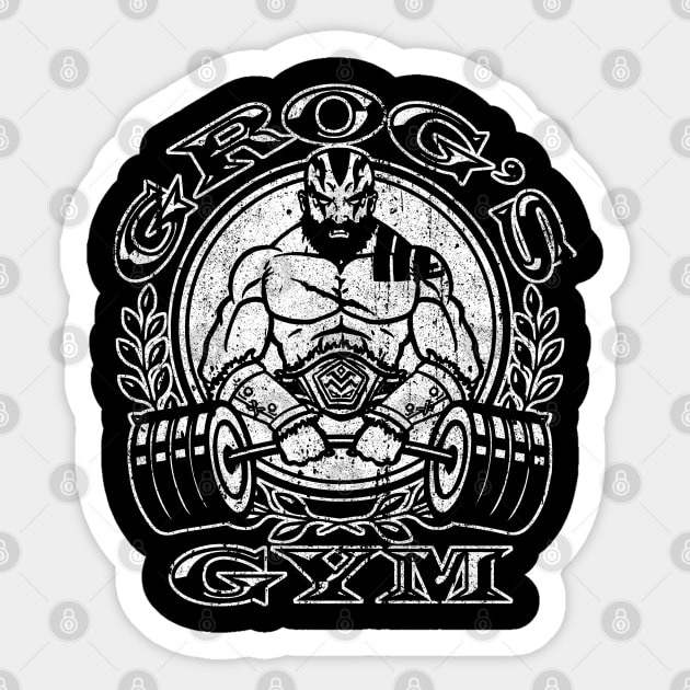 Grog's Gym (Variant) Sticker by huckblade